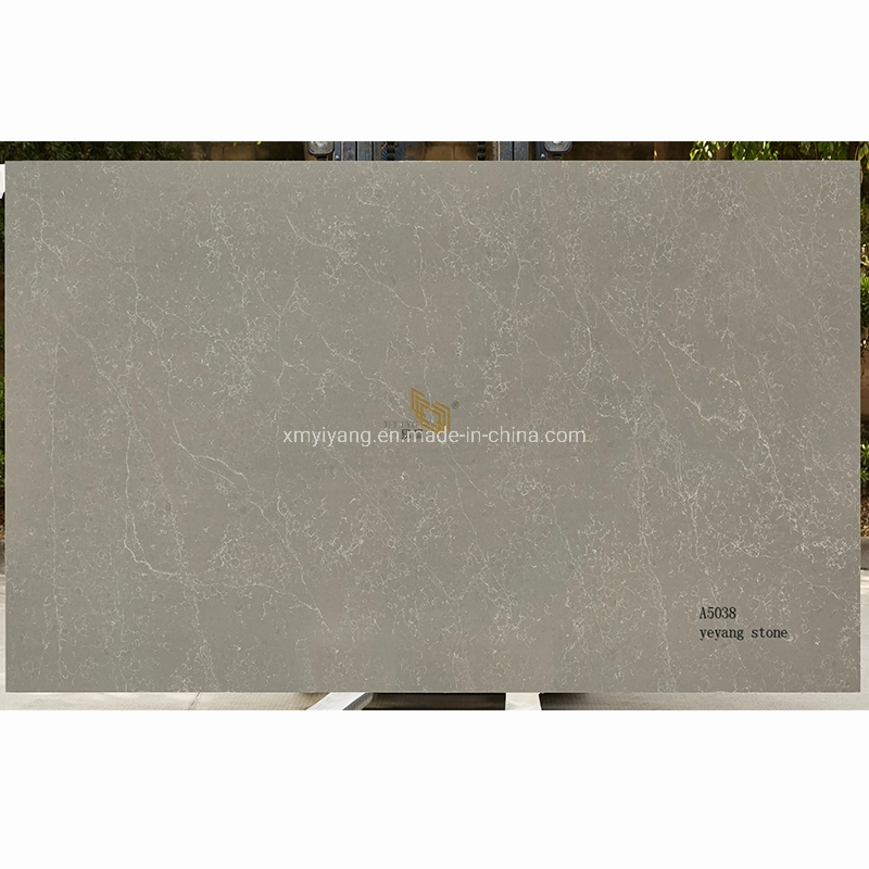 Quartz Aritificial Stone Slabs for Countertops/Vanitytop/Flooring/Wall Tiles White/Black/Grey/Brown