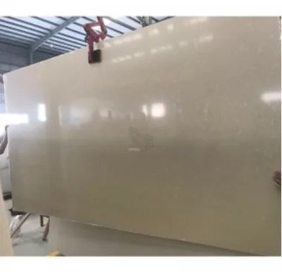 Beige/Yellow/Gold Artificial Quartz Slab/Countertop/Tiles for Kitchen Bathroom Vanitytop in Home Decoration