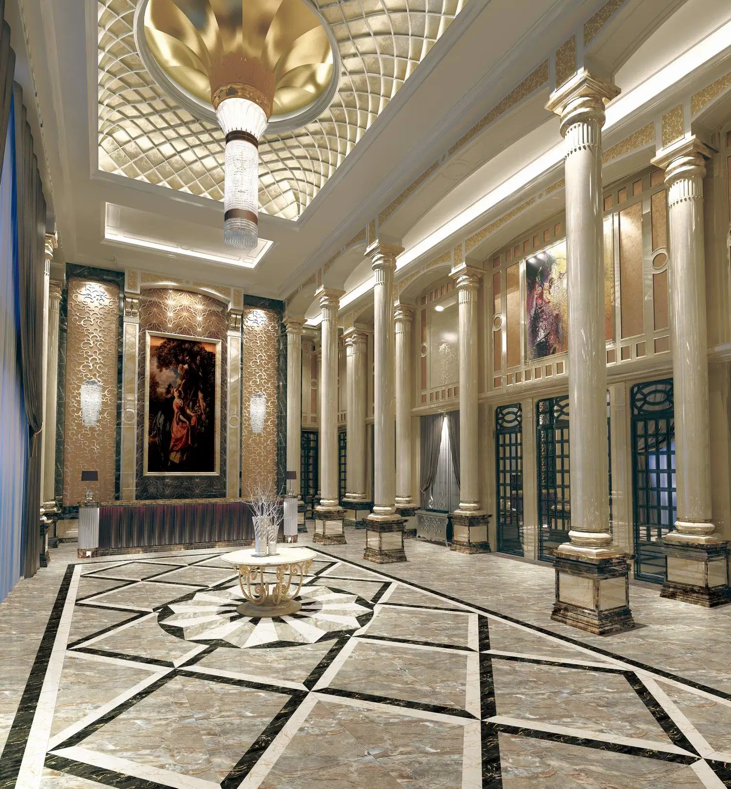 Jbn Customize 80X80 3D Injet Light Yellow Shiny Surface Porcelain Marble Floor Tile Jw8329d