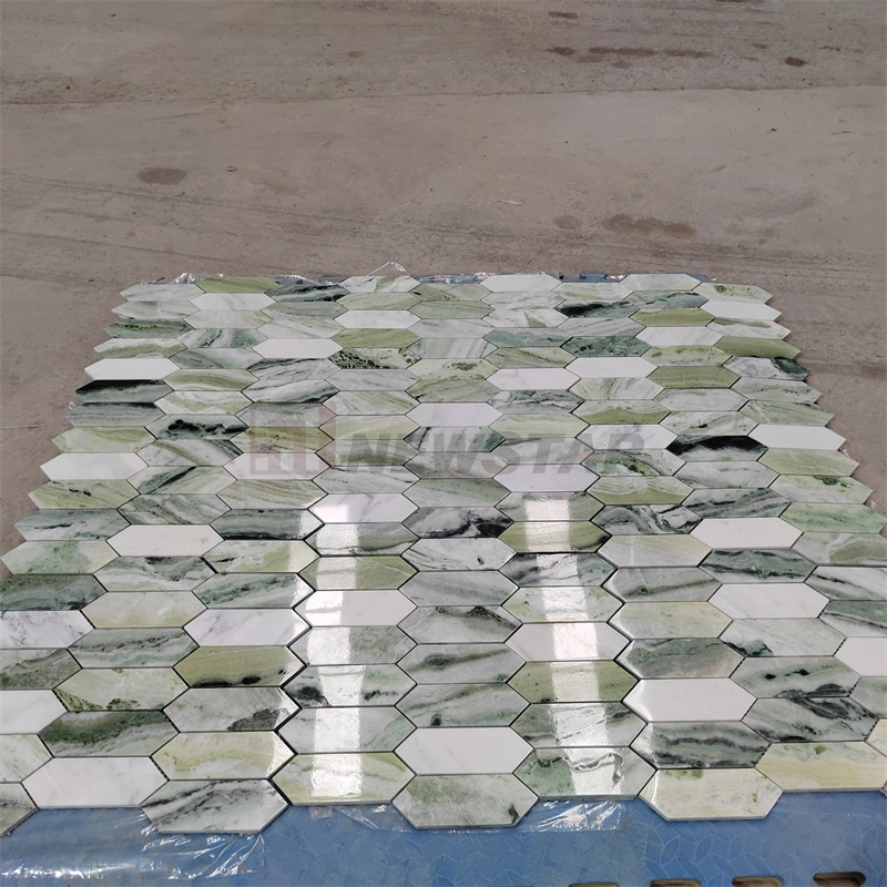 Green Marble Living Room Bathroom Tiles Walls and Floors Polished Marble Tile Mosaic Tile