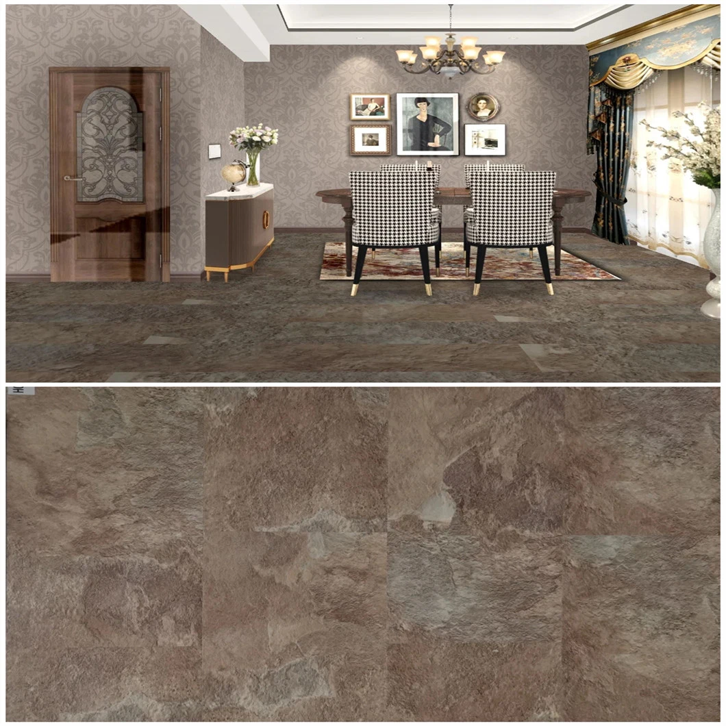 Rigid Core Click Luxury Vinyl Plank Stone Plastic Spc Marble Look Bathroom Shower Kitchen Floor Tile