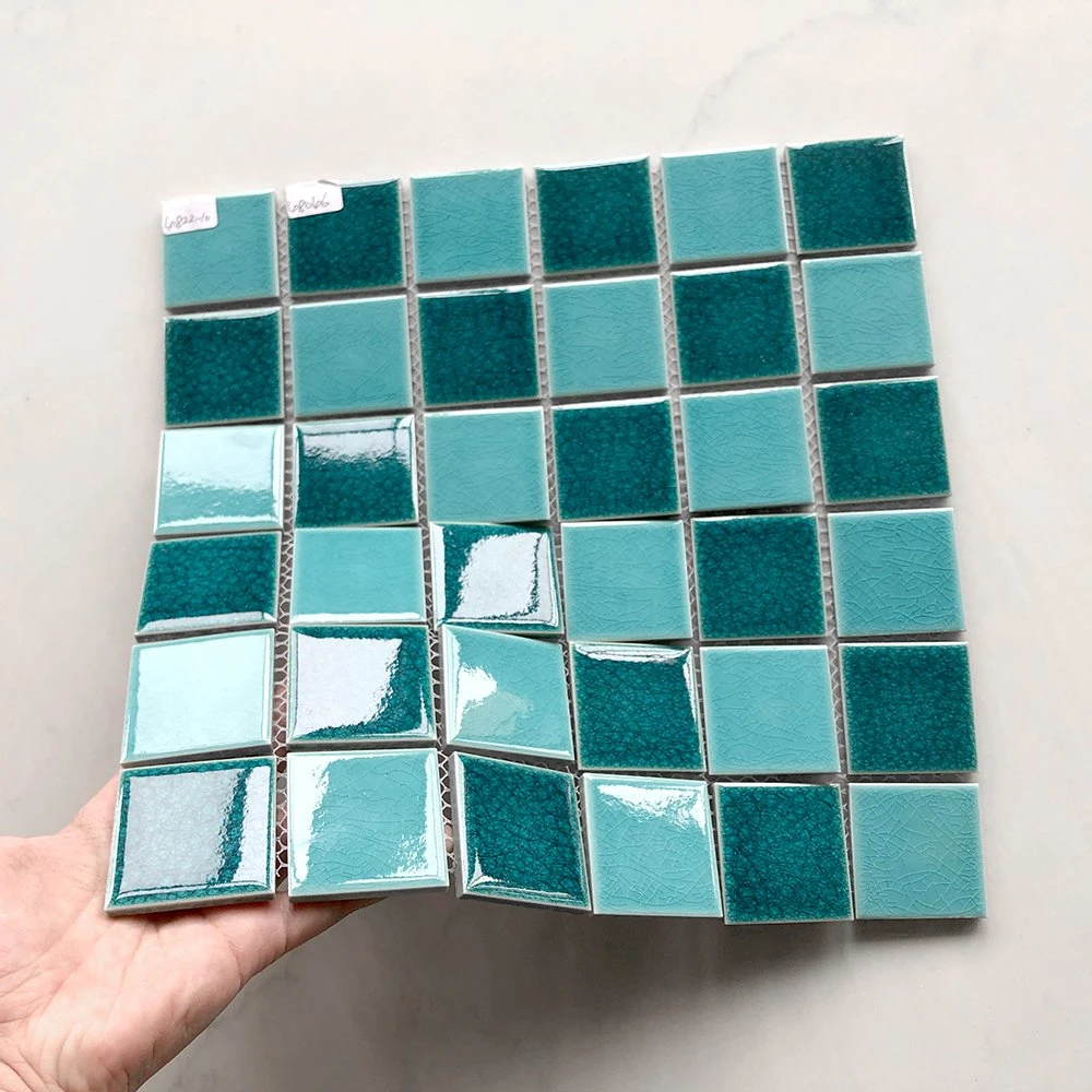 300X300mm Mosaic Design Ceramic Porcelain Mosaic Pool Tile Green