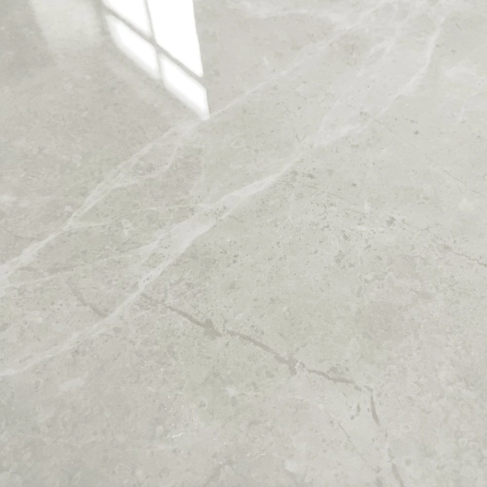 Foshan Factory High Quality Light Gray Marble Look 80X80 Polished Glazed Full Body Porcelain Tile