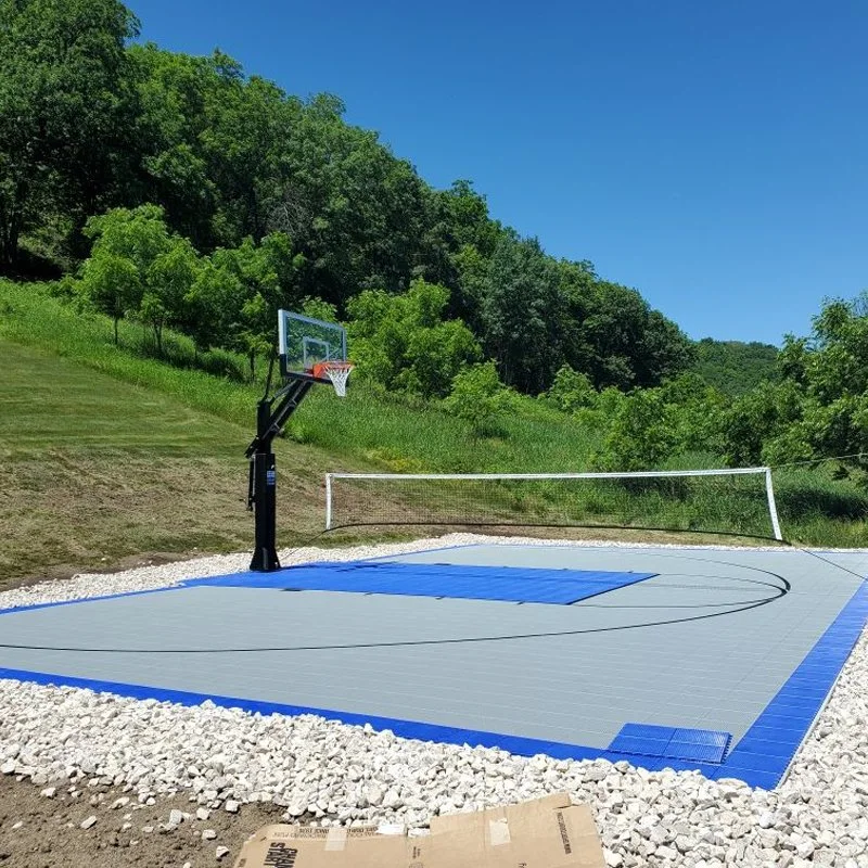 Interlocking Tiles Backyard Outdoor Basketball Court Flooring Tiles Mat for Sports Court