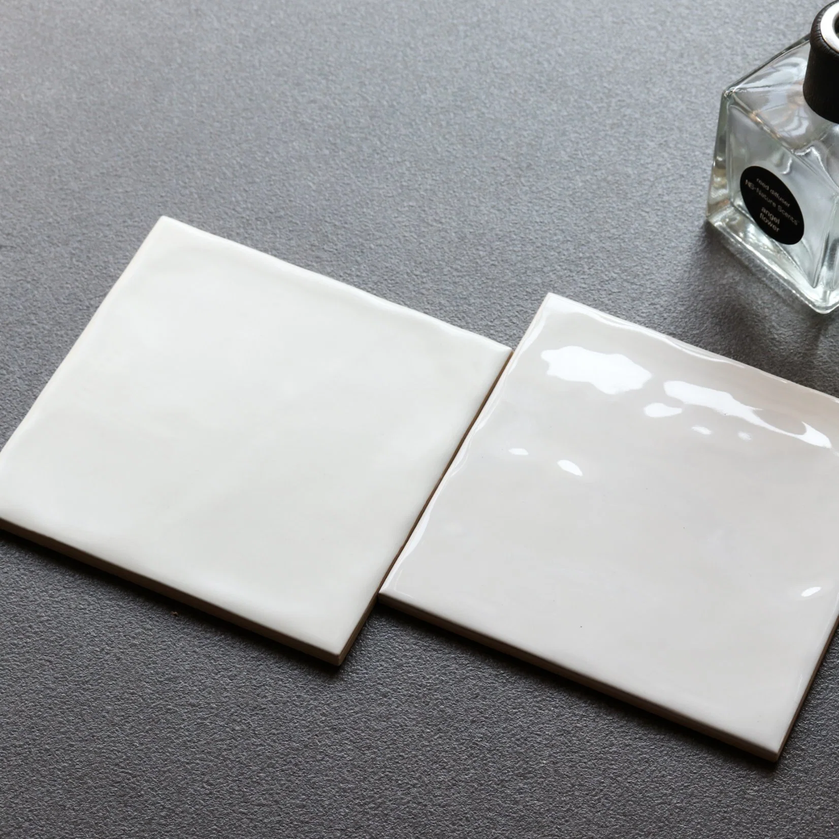 6X6 Inch Glossy White Uneven Surface Wall Tiles Wholesale Factory Bathroom Tiles