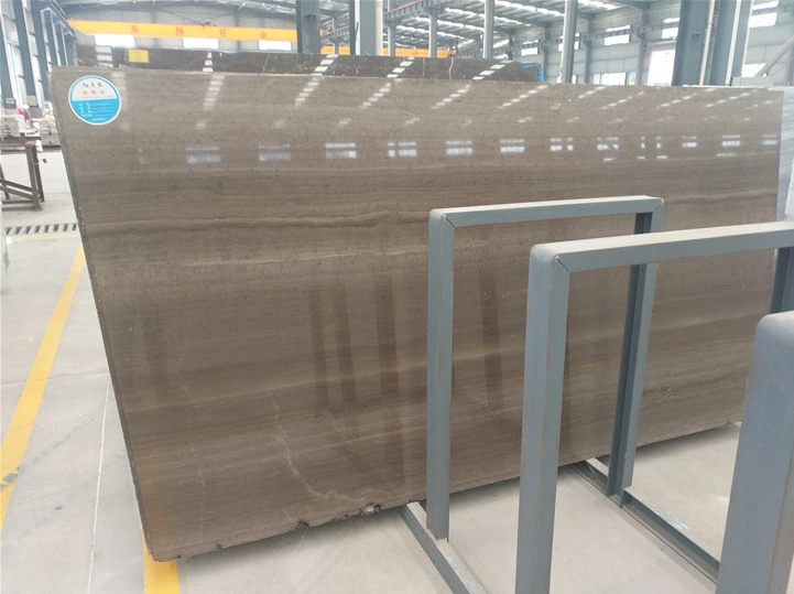 China Grey Wood Marble Slabs for Flooring/Wall/Tiles/Countertops Kitchen/Bathroom Vanity