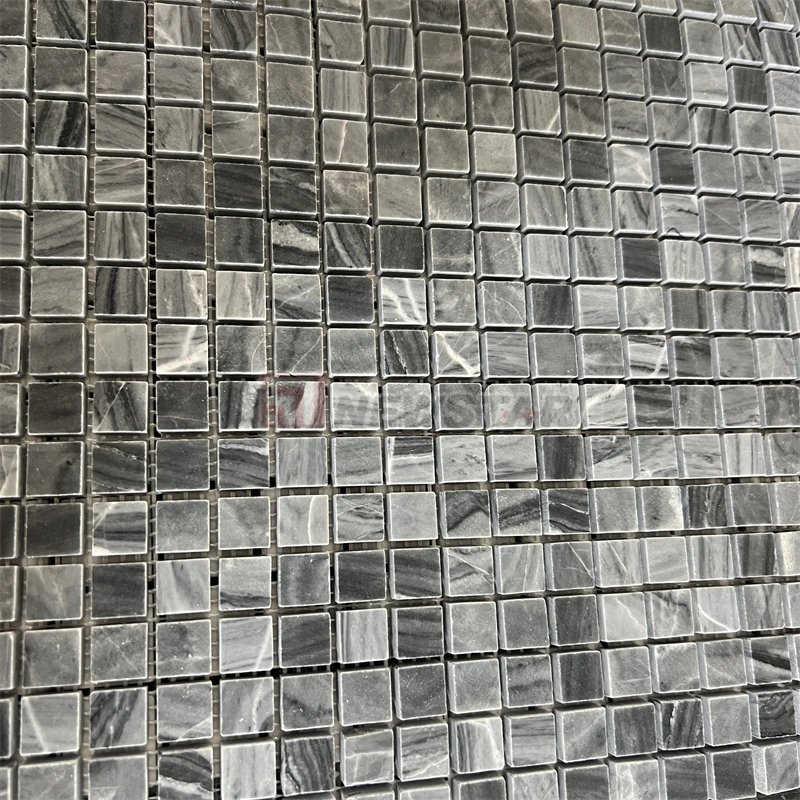 Newstar Wall Art Tiles Natural Stone Grey White Flower Marble Mosaic