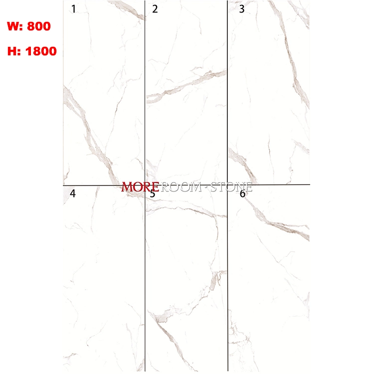 800X1800mm Wholesale High Quality Calacatta White Marble Porcelain Big Tiles