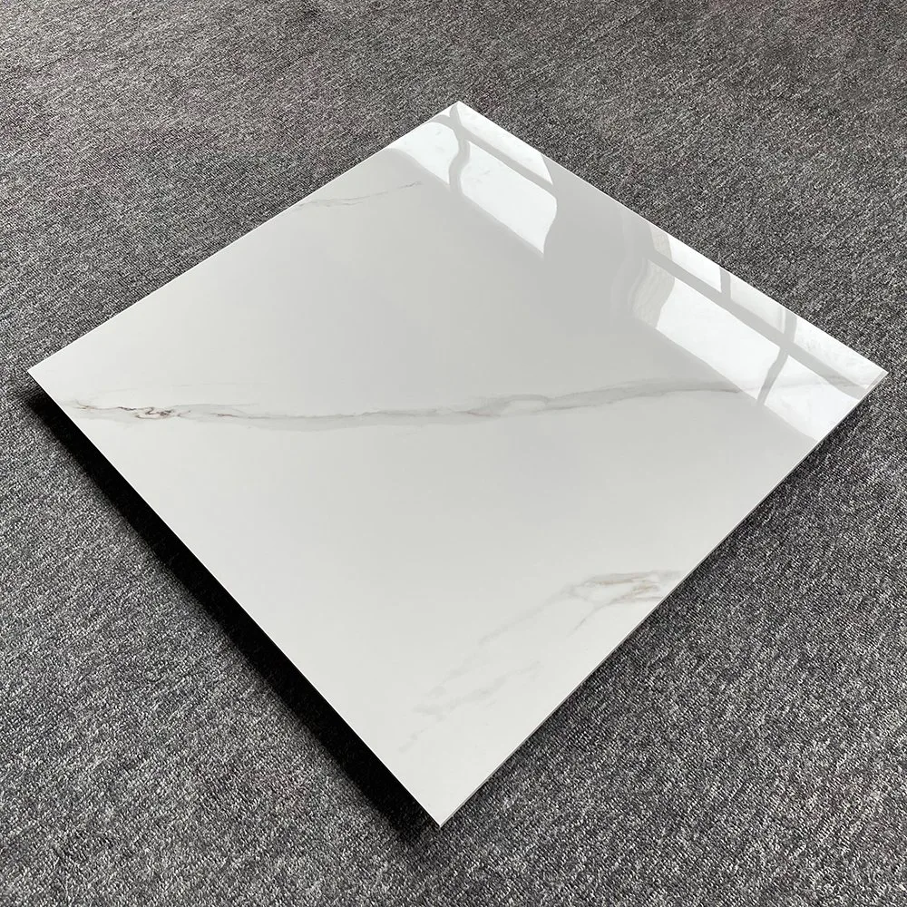 60 X 60 White Colored High Gloss Porcelain Polished Floor Tiles