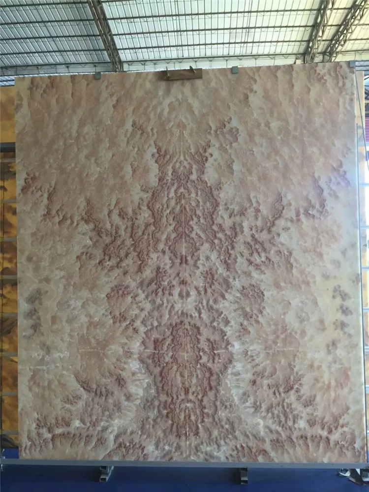 Beige Bookmatch Marble Stone for Floor Background Wall Large Format Porcelain Tile