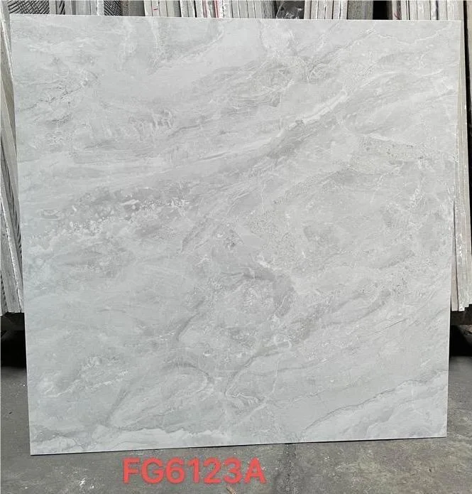Gray Color Marble Look in Light Ceramic Rustic Floor Tiles 600*600