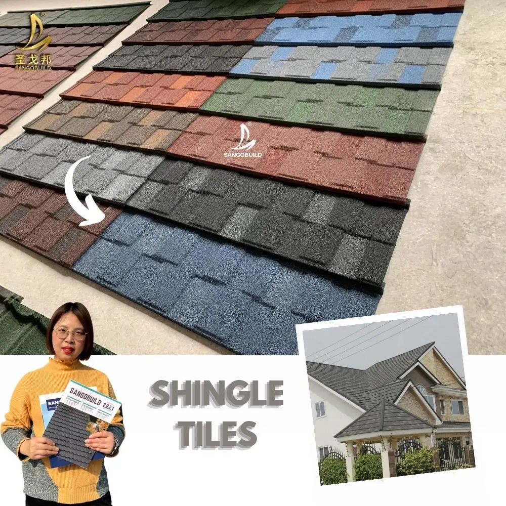 Colorful ASA Stone Coated Zinc Corrugated Roofing Roof Sheet Tiles Made in China