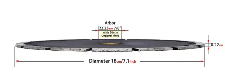 Diamond Segment Saw Blade Circular Cutting Disc for Concrete Marble Stone Tiles