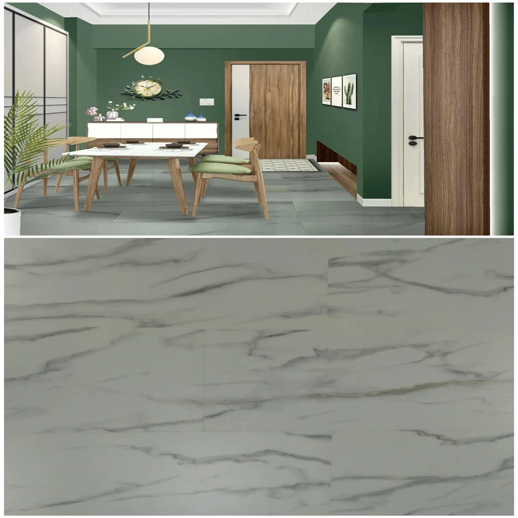 Rigid Core Click Luxury Vinyl Plank Stone Plastic Spc Marble Look Bathroom Shower Kitchen Floor Tile