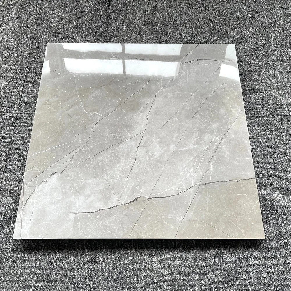 60X60 Living Room Gray Full Ceramics Gray Polished Glazed Porcelain Floor Tile