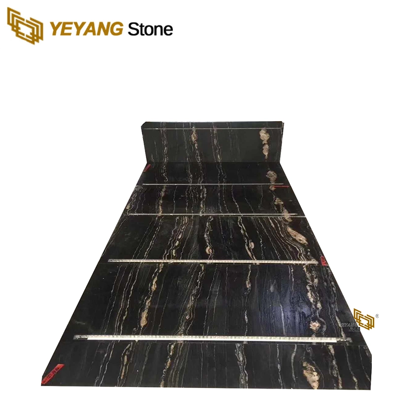 Polished Marble Bathroom Vanity/Backsplash Floor/Wall Tile/Slab Gold/Black Factory Wholesale