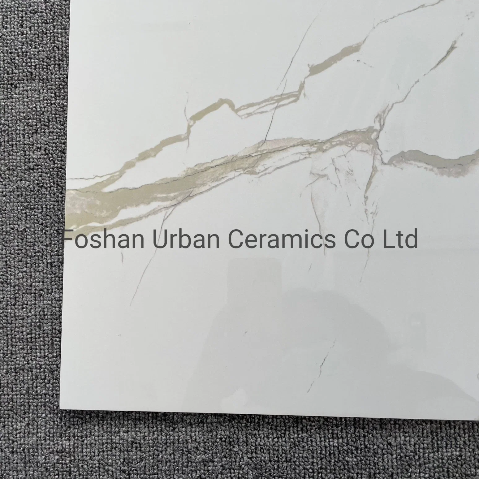 Having Stock Foshan 600X600mm Vitrified Bathroom Glazed Polished Porcelain Full Body Ceramic Marble Floor Wall Tile