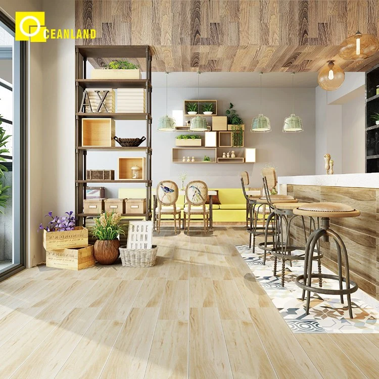 China Factory Wood Color Ceramic Porcelain Floor Tiles