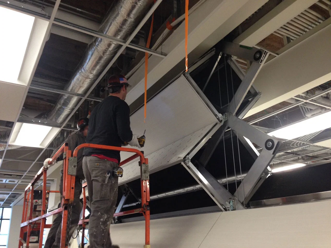 Vertical Retractable Walls Upward Folding Partition Automated Lift Operable Walls
