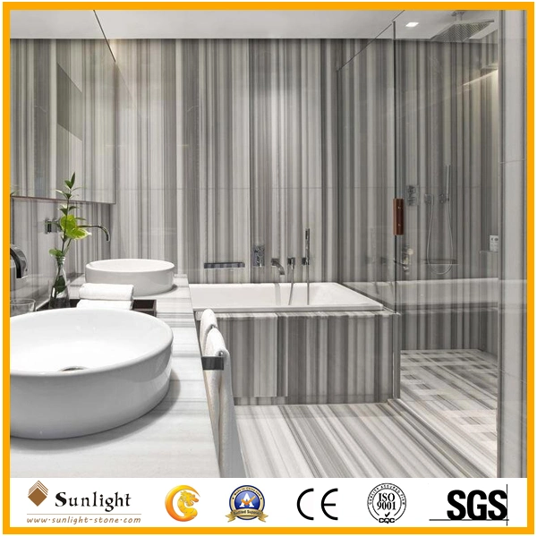 Natural Equator Marmara Straight White Wooden Marble Tiles for Flooring, Wall