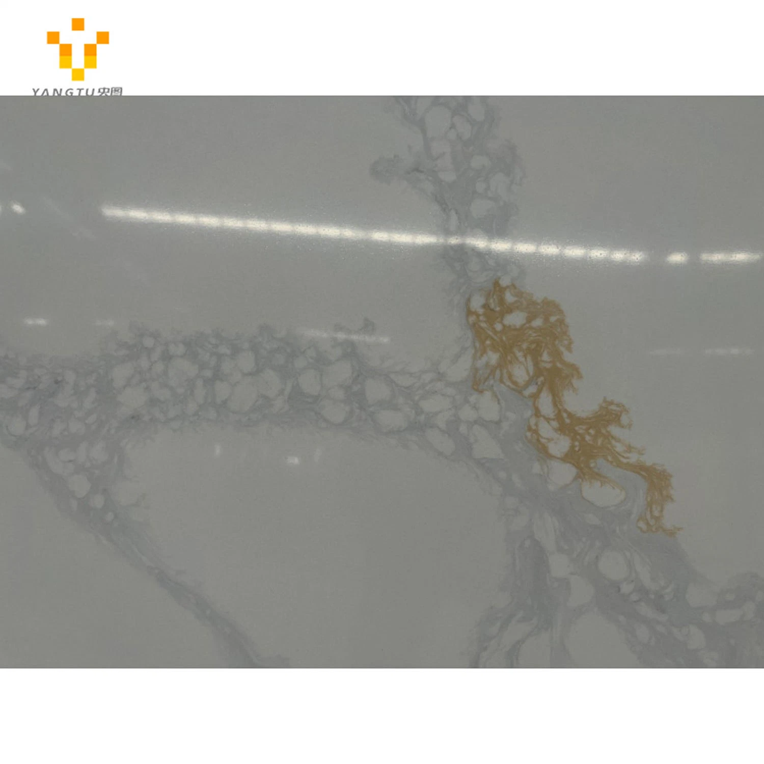 Artificial Stone Modern White Veins Marble Quartz Coffee Table Top Quartz Tiles Kitchen Counter Top