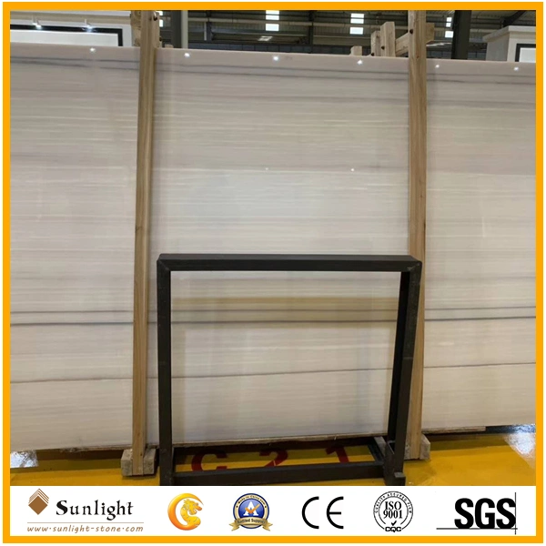 Cheap Build Material Athens White Wooden Onyx Marble Tiles for Floor/Wall