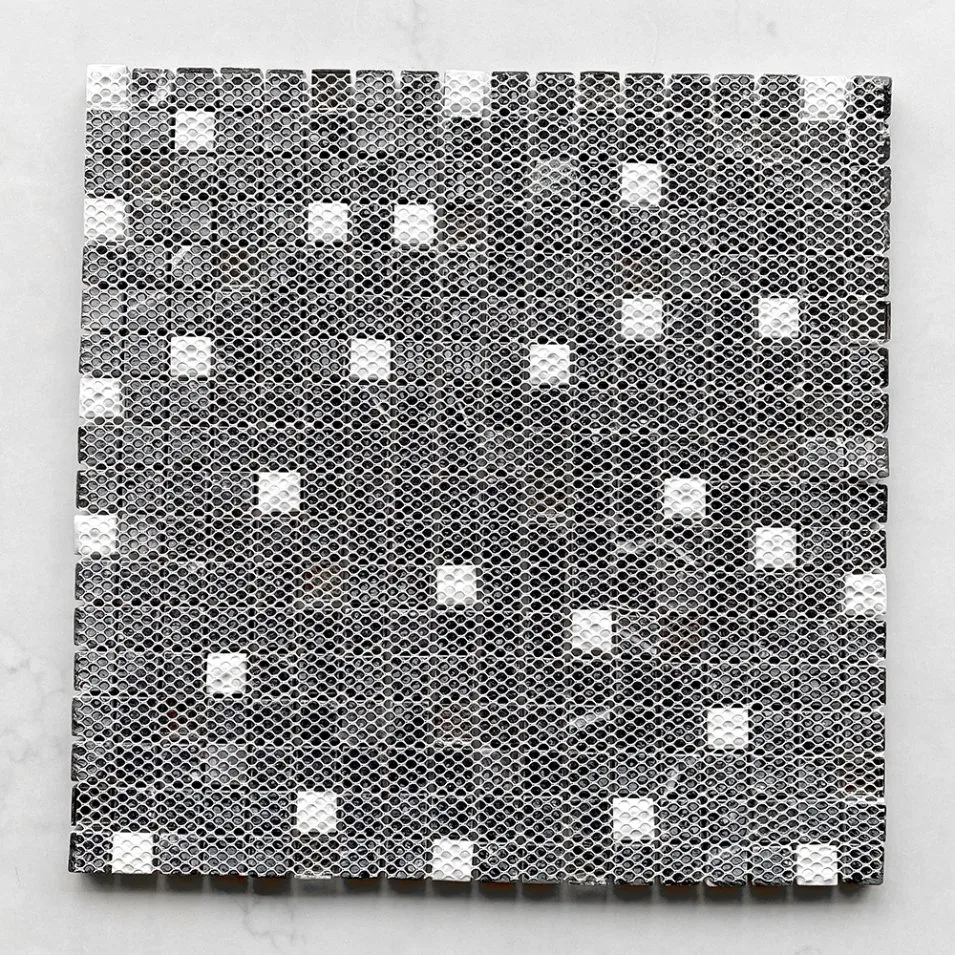 Low Price Anti Slip Glass Stone Gray Mosaic Bathroom Tiles