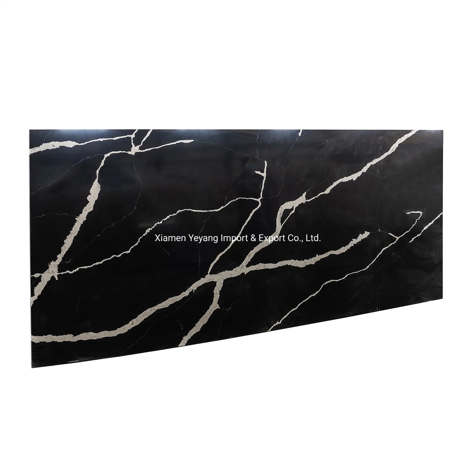 Artificial Quartz Black/White Slabs/Tiles/Countertops/Vanity/Island for Kitchen/Bathroom Hotel/Villa/Airport Project