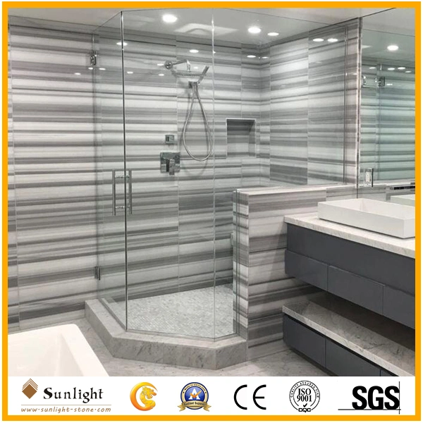 Natural Equator Marmara Straight White Wooden Marble Tiles for Flooring, Wall