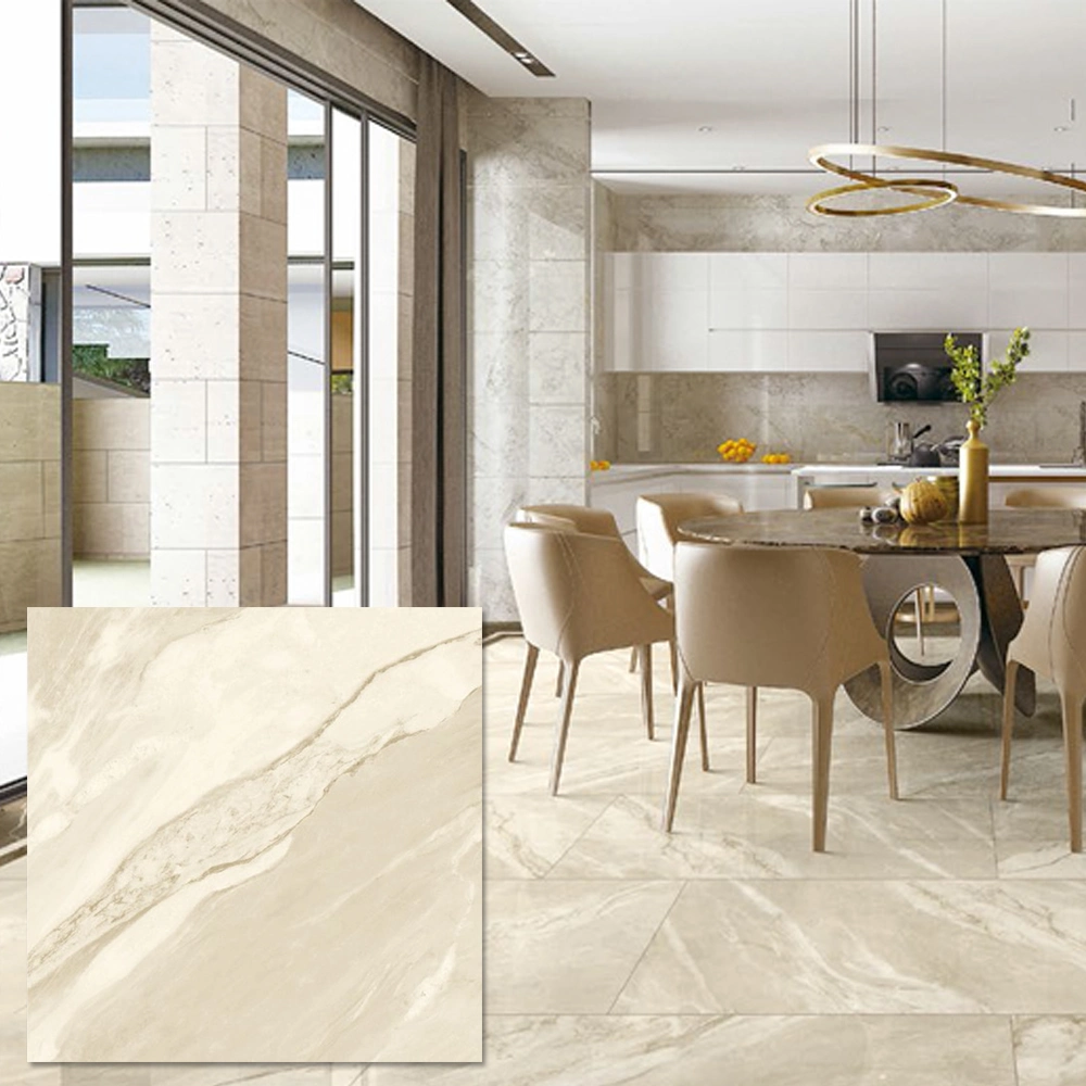 Marble Tile Flooring/ Porcelanato Color Beige 60X60 High Quality Polished Porcelain Tile for Living Room Decoration