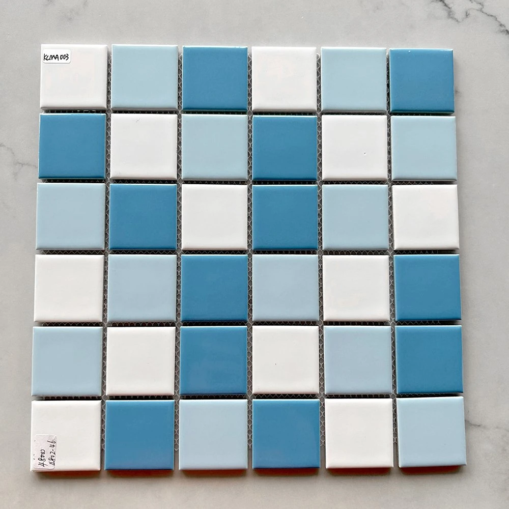 Blue and White Wall Tile Ceramic Mosaic Blue Floor Mosaic Tiles