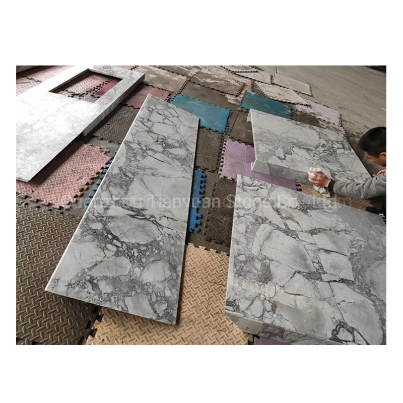 Natural Stone Flooring White Marble Tile for Bathroom Shower Floor and Wall Tile