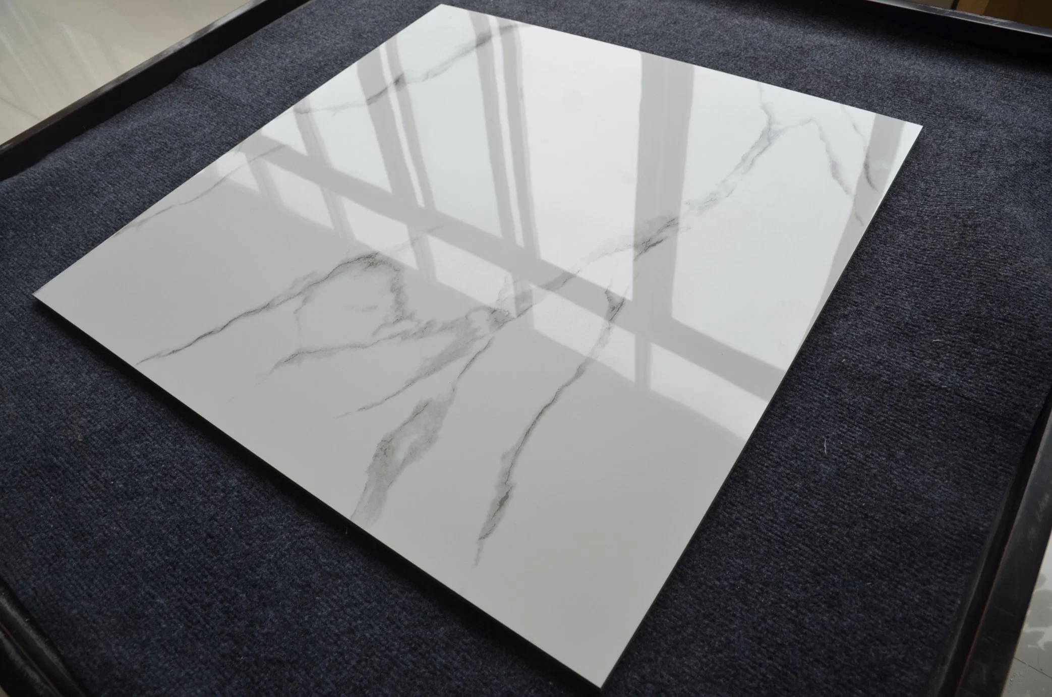Discount Floor 24X24 White Polished Porcelain Calacatta Marble Tile