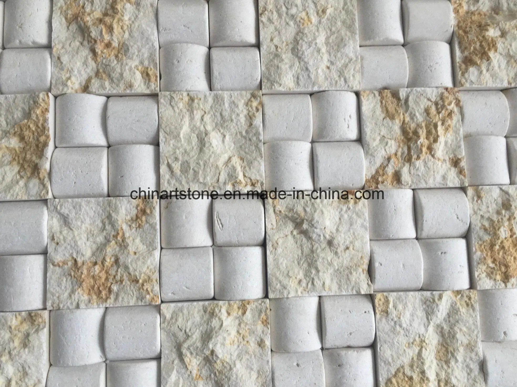 China White/Beige/Brown Marble Mosaic (lantern) for Wall Tile