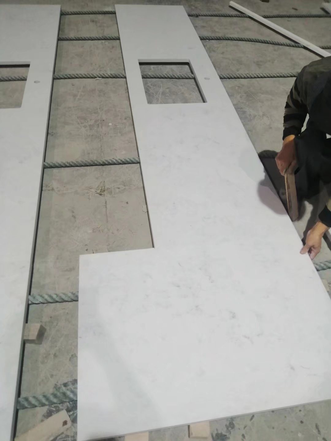 Kitchen Countertop with Sink Quartz Wall Tile Floor Tile Quartz Tile Building Material (221173-221178)