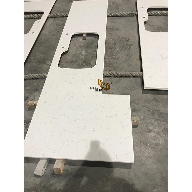 Quartz Countertop/Countertops/Vanity Tops for Kitchen/Bathroom Wall/Floor Tiles White Crystal Stone Project