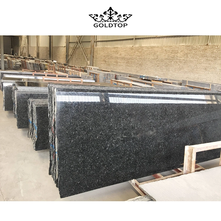 Angola Black Granite Slab Cut to Size Floor Tiles for Interior Exterior Wall Floor