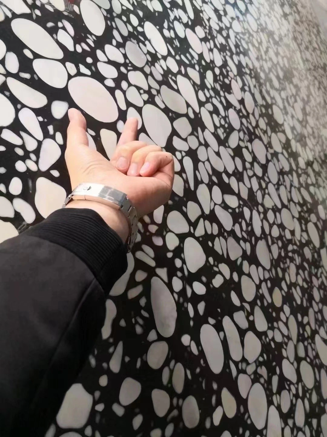 Gray Terrazzo Tile 600X600 Living Room Dining Room Non-Slip Floor Tiles 800X800 Color Engineering Antique Wall Tiles