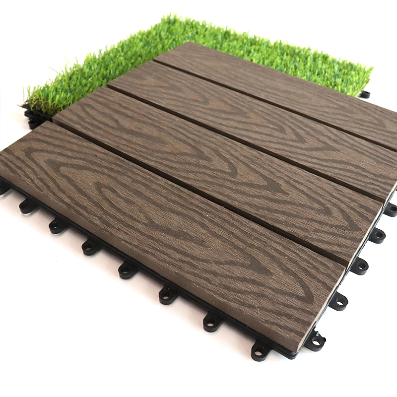 Outdoor WPC Decking Floor/WPC Interlocking Decking Tiles/Waterproof Interlocking Composite Decking
