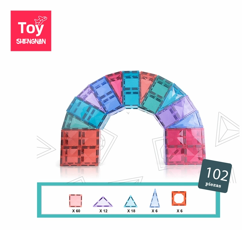 Tiles Magnetic Building Blocks Toys Rod Ball Construction Cube Children Kid Children Girl