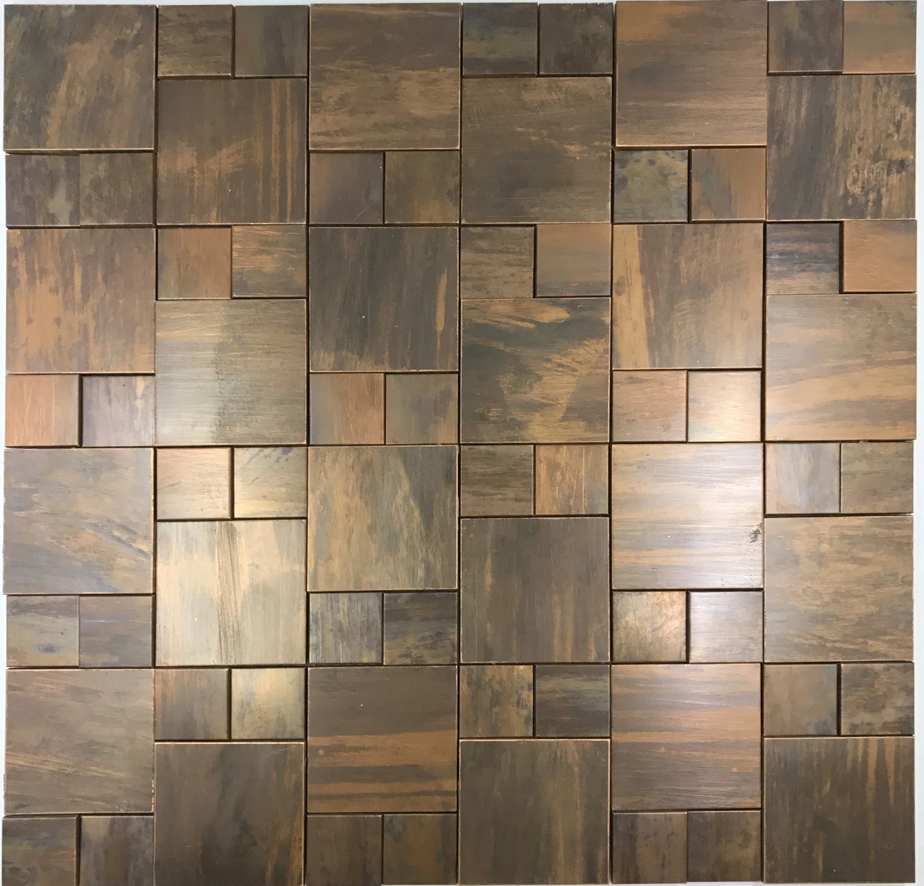 Bronze Style Antique Copper Mosaic Tile Metal Art Mosaic Wall Tiles for Backsplash