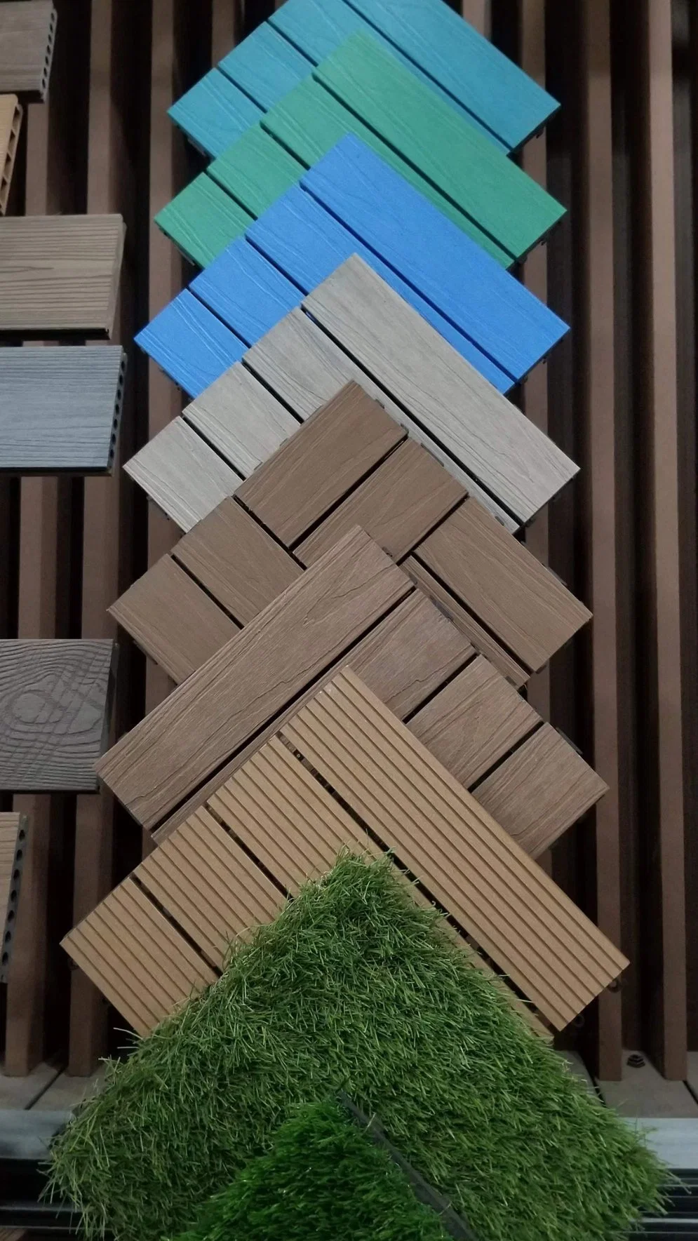 Wholesale Garden Decoration WPC DIY Decking Tiles 300*300mm Outdoor WPC Interlocking Decking Tiles