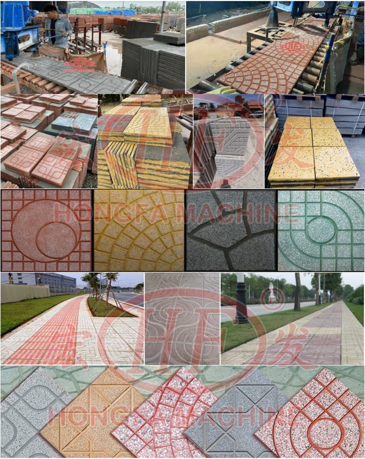 Terrazzo Concrete Floor Paving Production Line Concrete Ceramic Paver Tile Making Machine Floor Tiles Polishing Machine