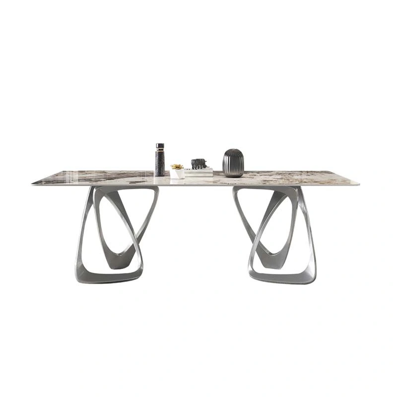OEM ODM Modern Design Grey Home Furniture Dinning Room Set Indoor Restaurant Table