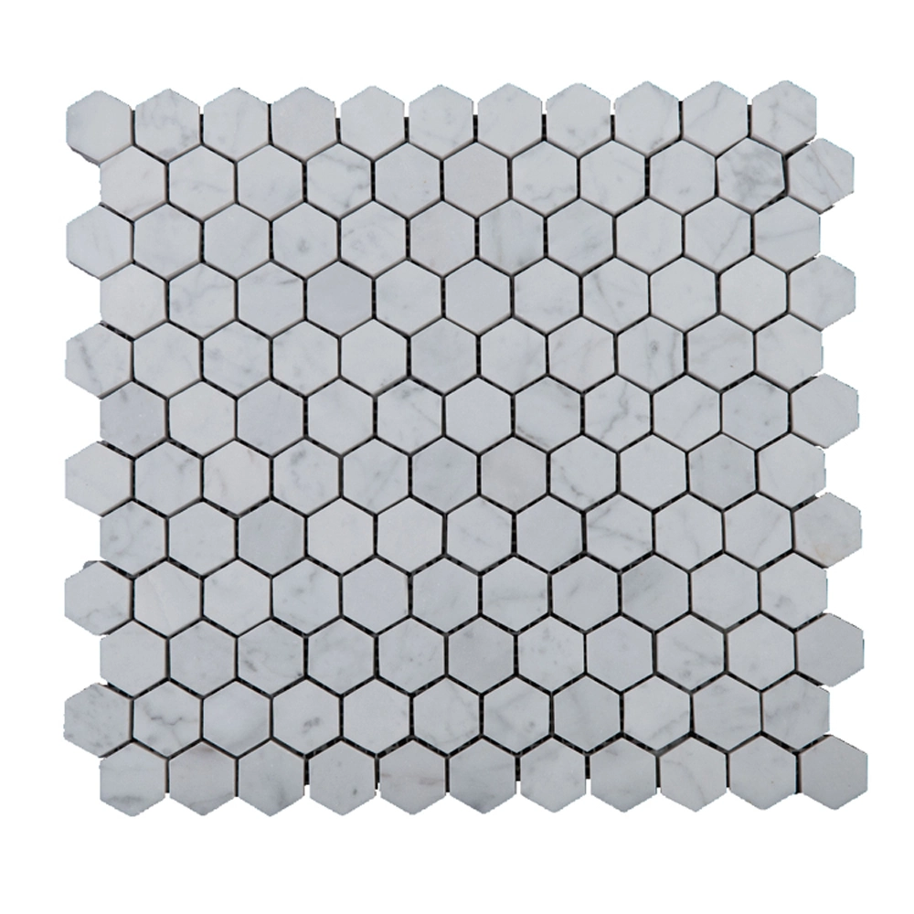 Carrara White Marble Mosaic Tiles Hexagonal Pattern/Marble Mosaic Tiles/Stone Mosaics