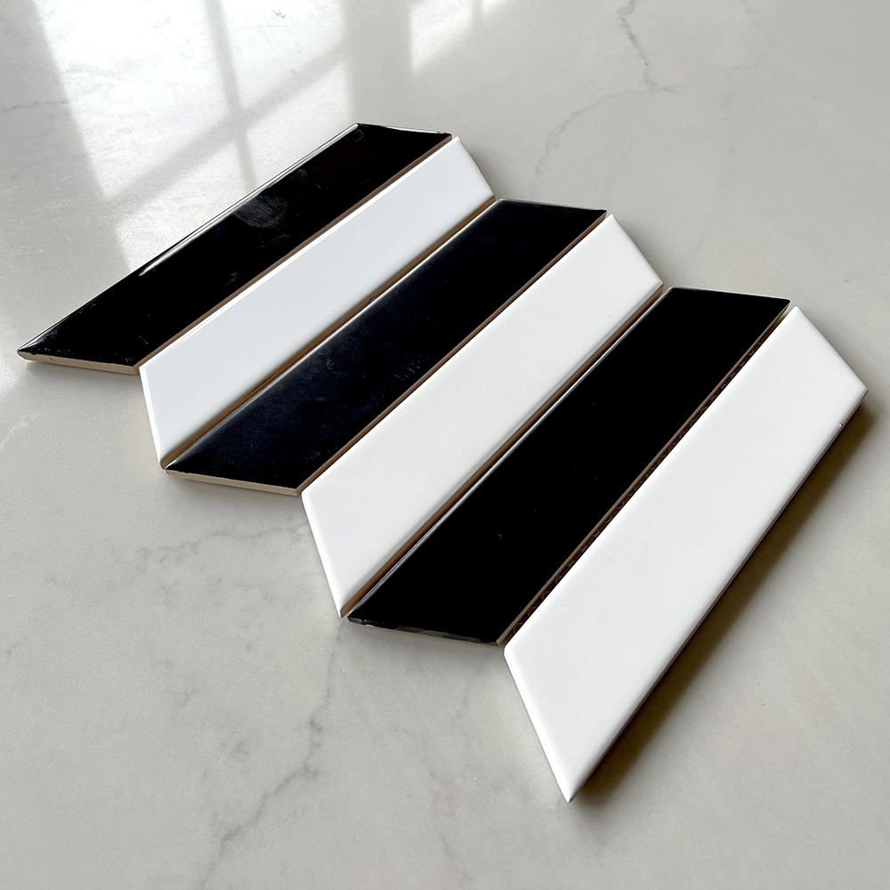 Good Quality White Black Colour Ceramic Tile Mosaic for Bathroom