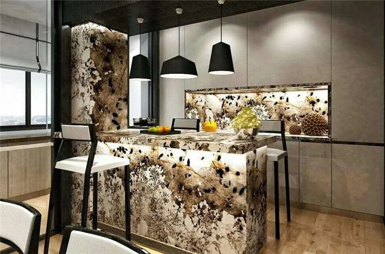 Pandora Luxury Marble Stone for Kitchen Countertop Background Wall Tile Large Format Porcelain Tile