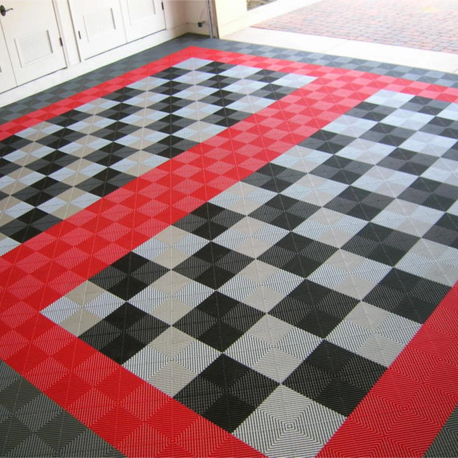 Interlocking Plastic Industrial Garage Flooring, Outdoor Interlocking Floor Tiles for Garage Floor