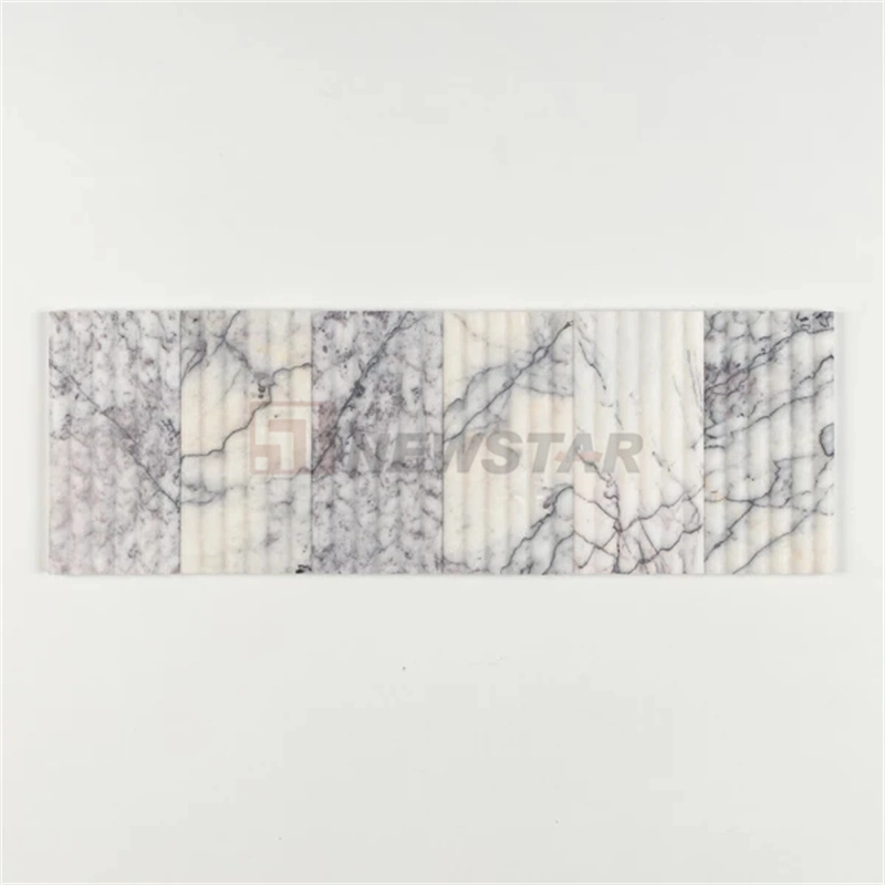 Curve Fluted Tiles Kitchen Flute Wall Tiles Fashion Decoration Living Room Mosaic Fluted Marble Tile