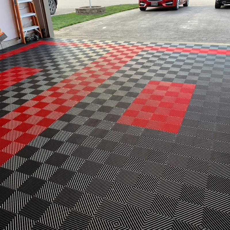 Outdoor Sport Court Suspended Interlocking Plastic Flooring Workshop Floor Tiles Interlocking Plastic